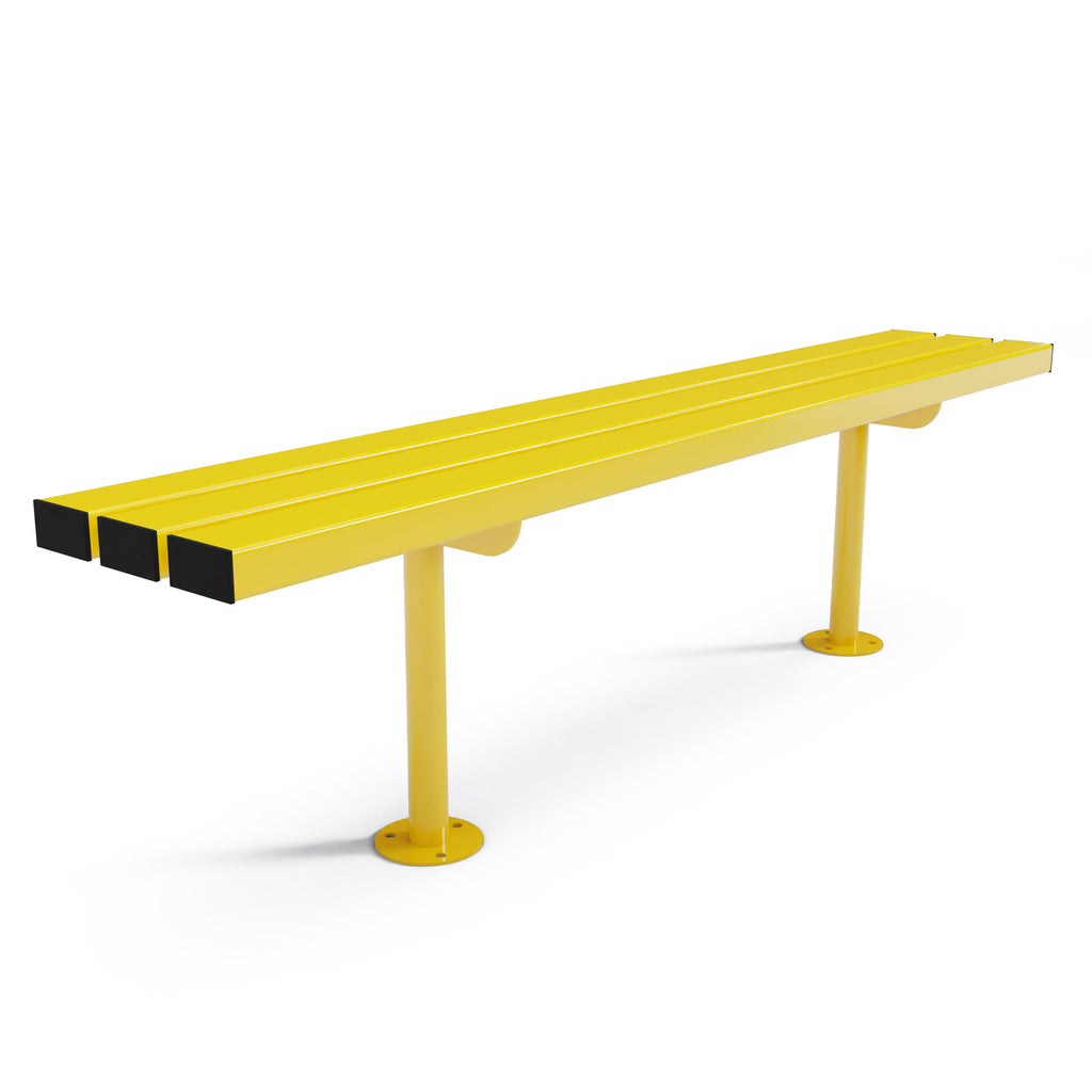 Autopa Triton Backless Bench 1.8m (Bolt Down / Galvanised & Powder Coated Colza Yellow RAL 1021)