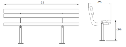 Autopa Triton Seat Bench 1.8m