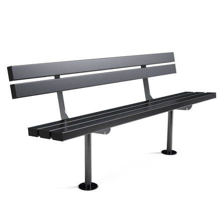 Autopa Triton Seat Bench 1.8m (Bolt Down / Galvanised & Powder Coated Jet Black RAL 9005)