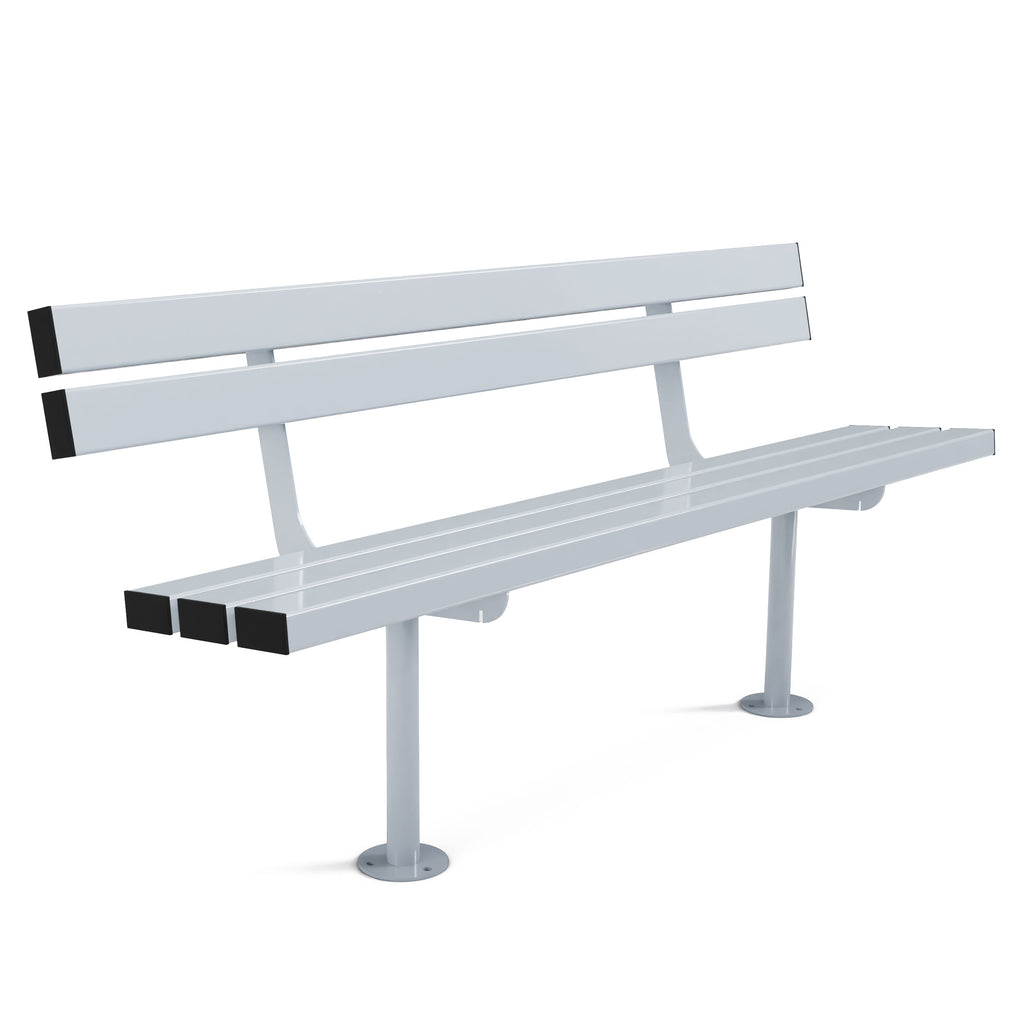 Autopa Triton Seat Bench 1.8m (Bolt Down / Galvanised & Powder Coated Silver Grey RAL 7001)