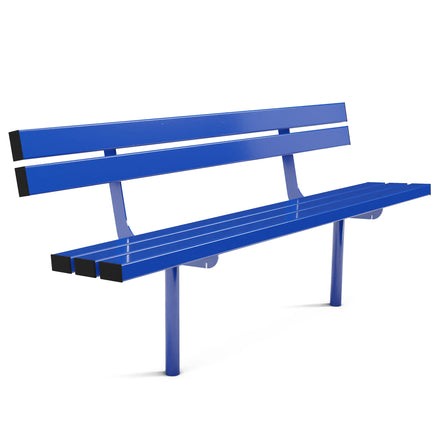 Autopa Triton Seat Bench 1.8m (Cast In / Galvanised & Powder Coated Traffic Blue RAL 5017)