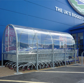 Autopa Barrel Roof Trolley Shelter 4m (No Fixings)
