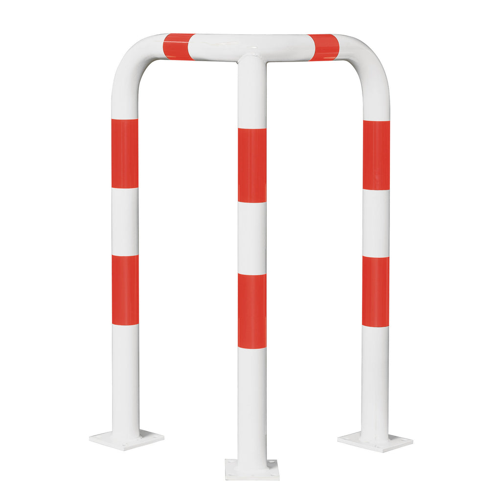 Black Bull 76mm Corner Barrier Guard Rail (Red & White / 1200mm / Powder Coated)