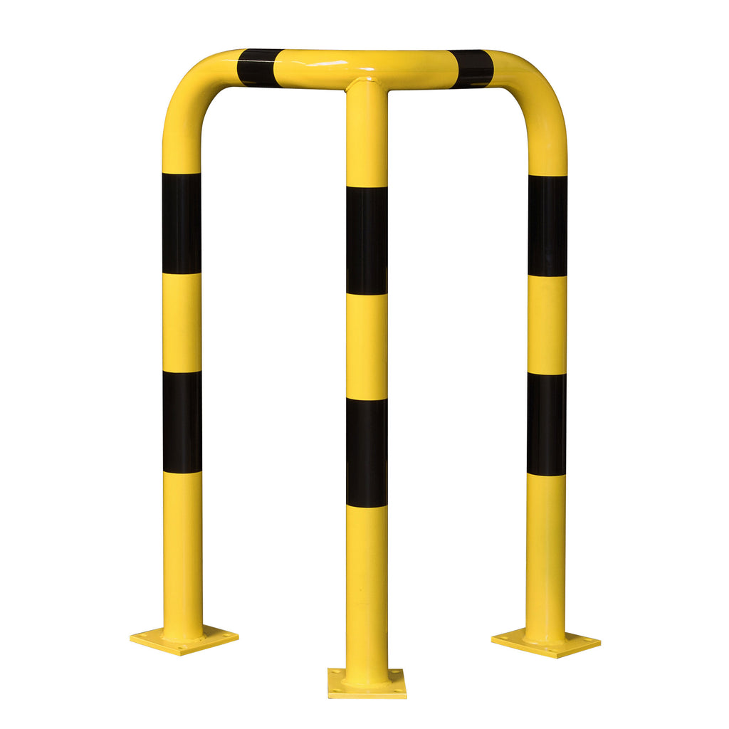 Black Bull 76mm Corner Barrier Guard Rail (Yellow & Black / 1200mm / Powder Coated)