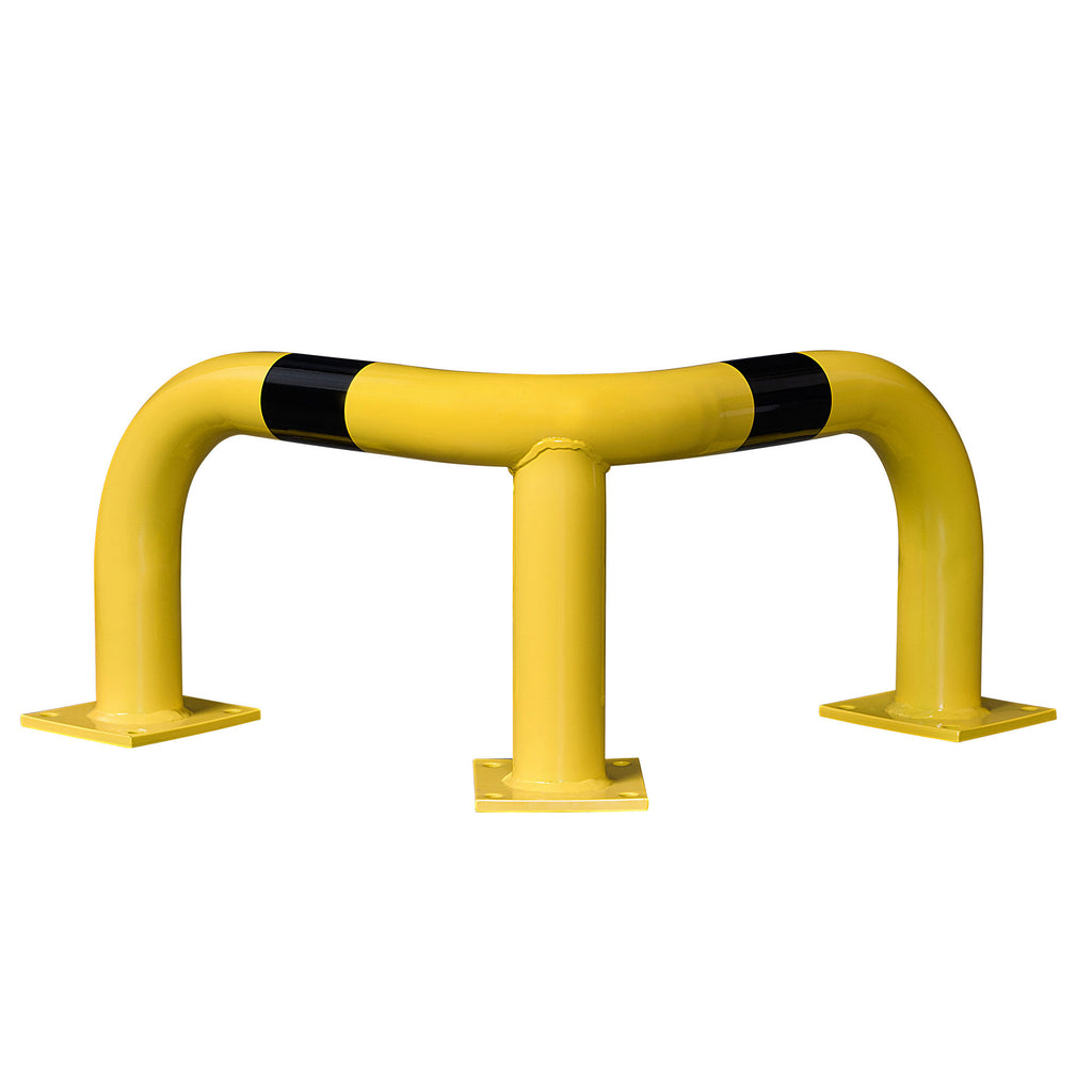 Black Bull 76mm Corner Barrier Guard Rail (Yellow & Black / 350mm / Powder Coated)