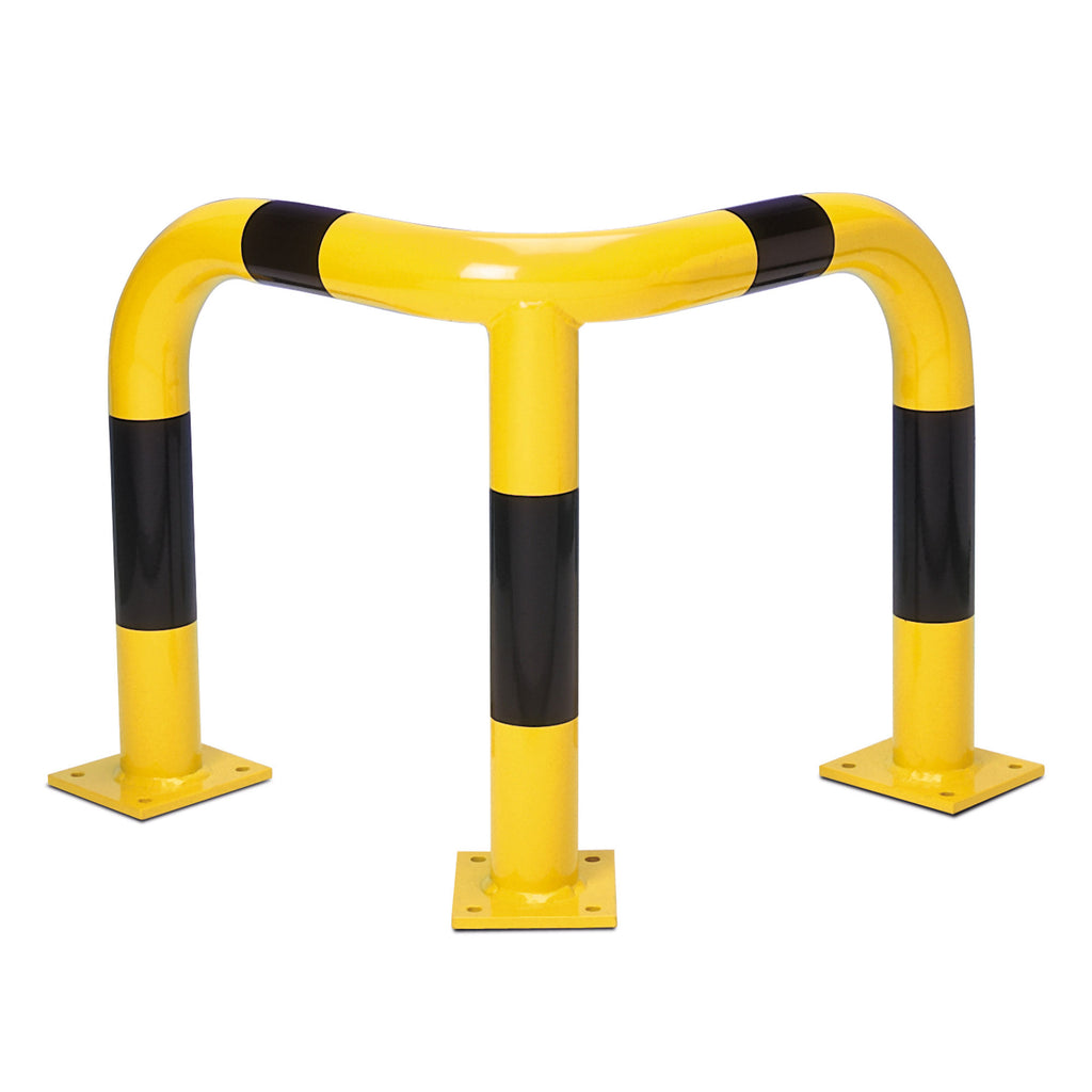 Black Bull 76mm Corner Barrier Guard Rail (Yellow & Black / 600mm / Powder Coated)