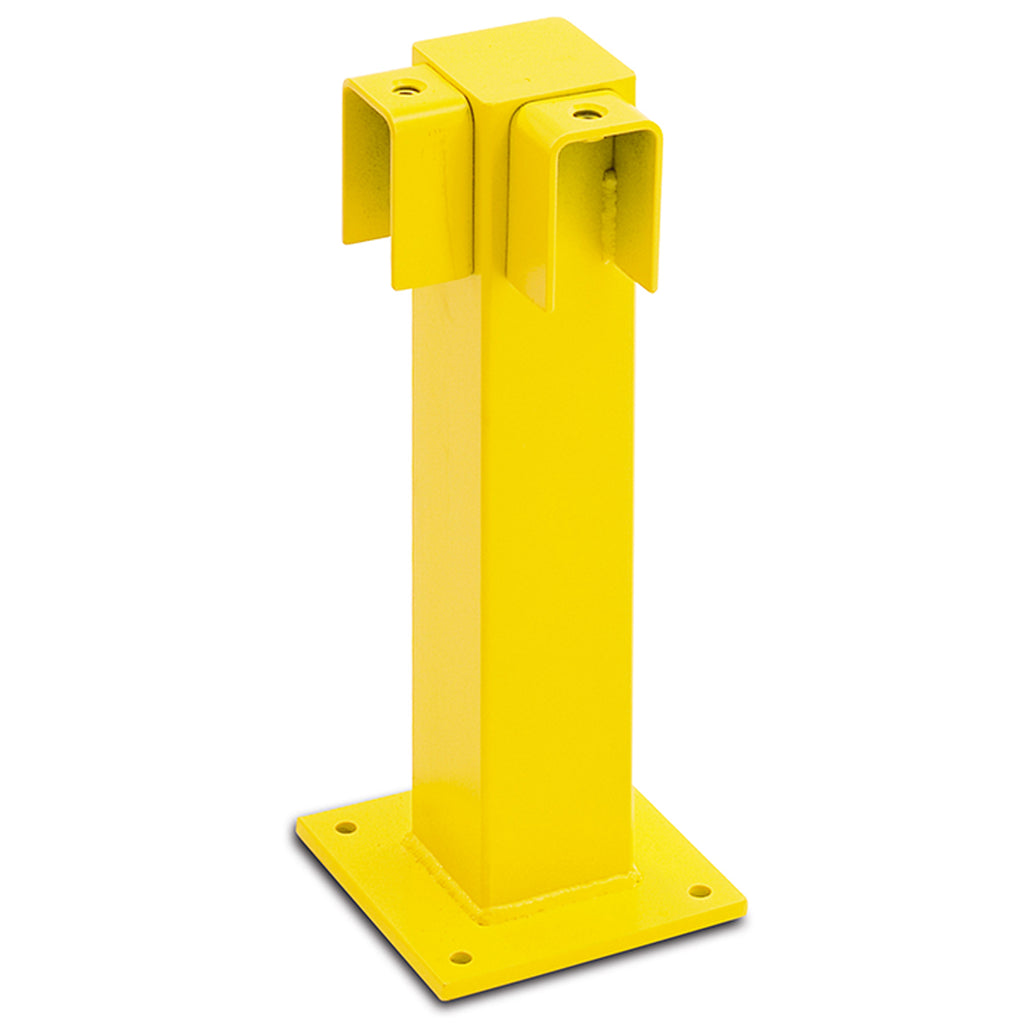 Black Bull HD Impact Protection Railing System Post (500mm / Powder Coated Yellow / Corner Post)