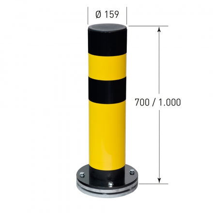 Black Bull Flex HD Heavy Duty Rotating Industrial Bollard