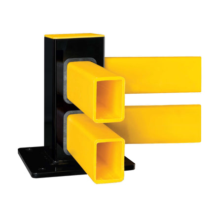 Black Bull Low-Level Flexible Impact Protection Barrier Posts (Corner Post)