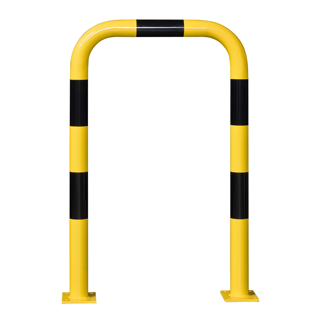 Black Bull 76mm Warehouse Hoop Barrier Guard Rail Yellow (Powder Coated / 1200mm / 750mm)