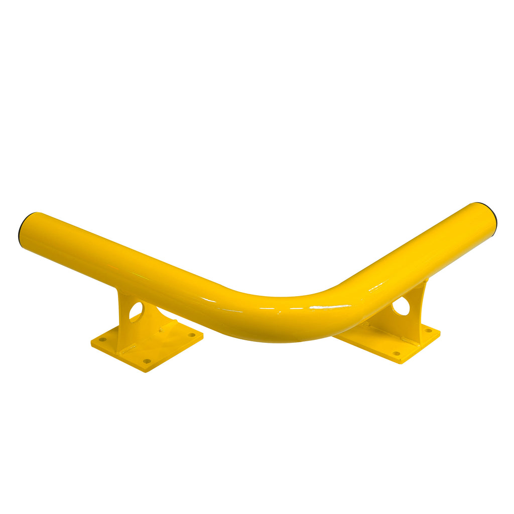 Black Bull Raised Collision Bar Corner Section | Powder Coated Yellow (External)