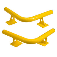 Black Bull Raised Collision Bar Corner Section | Powder Coated Yellow