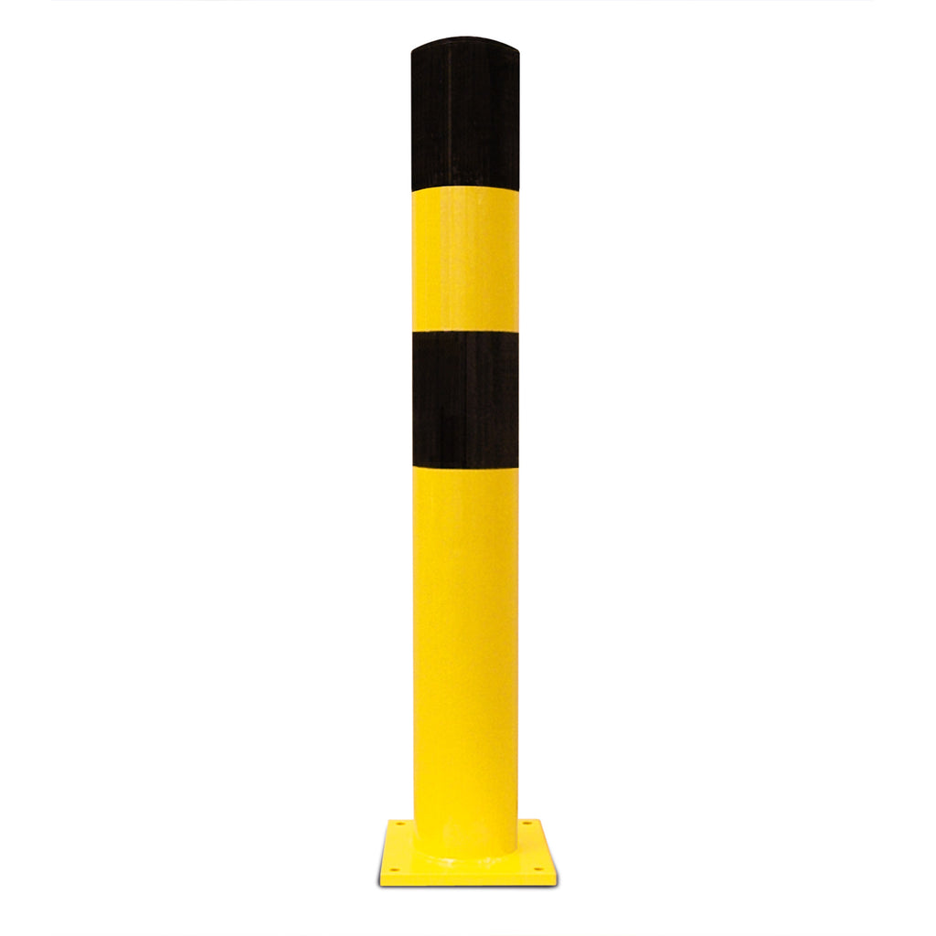 Black Bull Heavy Duty Fixed Bollard (Yellow & Black / 90mm / Bolt Down)