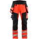 Blaklader 1122 Hi-Vis Red/Black Trousers 4-Way Stretch With Holster Pockets