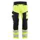 Blaklader 1124 Hi Vis Trousers 4 Way Stretch Hi Vis Yellow Black Front