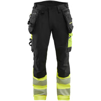 Blaklader 1125 Hi Vis Trousers 4 Way Stretch Black Hi Vis Yellow Main