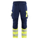 Blaklader 1126 Hi Vis Trousers 4 Way Stretch Navy Blue Hi Vis Yellow Front