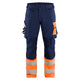 Blaklader 1126 Navy Blue/Orange Hi-Vis Trousers 4-Way Stretch