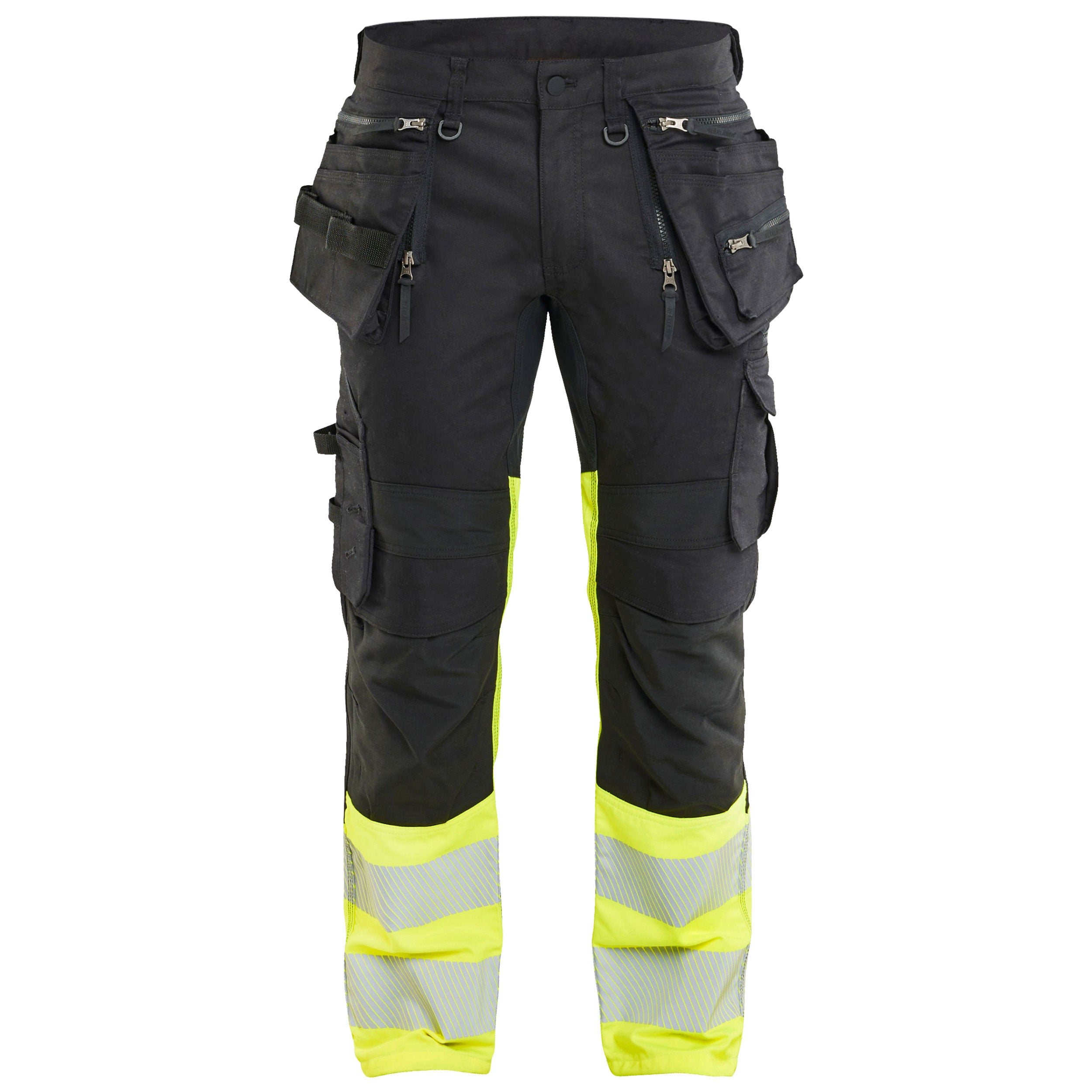 Blaklader 1130 Black/Hi-Vis Yellow Trousers Stretch | Start Safety UK