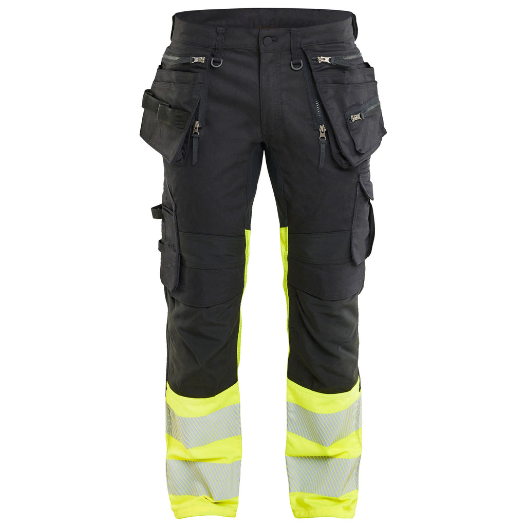 Blaklader 1130 Hi Vis Trousers Stretch Black Hi Vis Yellow Main