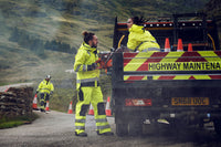 Blaklader 1302 Rain Trousers Hi Vis Yellow Lifestyle