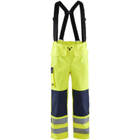 Blaklader 1313 Flame Resistant Rain Trousers Hi Vis Yellow Navy Blue Main