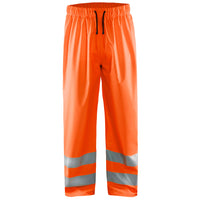 Blaklader 1384 Hi Vis Rain Trousers Hi Vis Orange Navy Blue Main