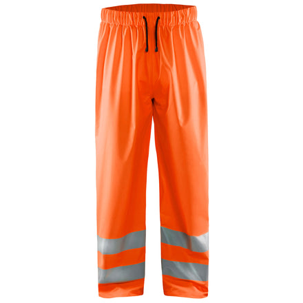 Blaklader 1384 Hi Vis Rain Trousers Hi Vis Orange Navy Blue Main