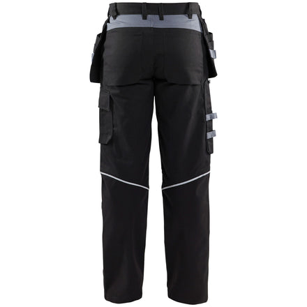 Blaklader 1461 Flame Resistant Craftsman Trousers Black Grey Back