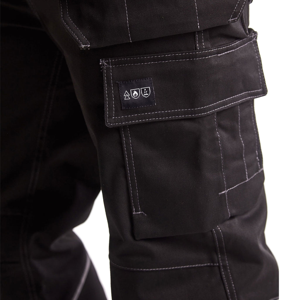 Blaklader 1461 Flame Resistant Craftsman Trousers Black Grey Feature 1