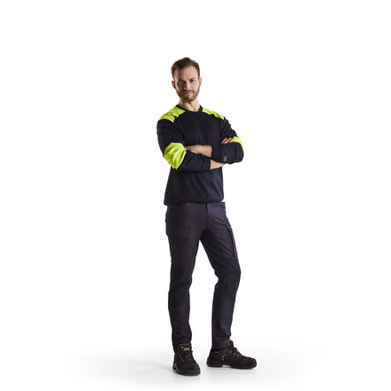 Blaklader 1486 Flame Resistant Inherent Trousers With Stretch Navy Blue Model