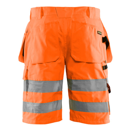 Blaklader 1535 Hi Vis Shorts Hi Vis Orange Navy Blue Back