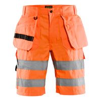 Blaklader 1535 Hi Vis Shorts Hi Vis Orange Navy Blue Main