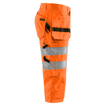 Blaklader 1539 Hi Vis Pirate Shorts Hi Vis Orange Navy Blue Right