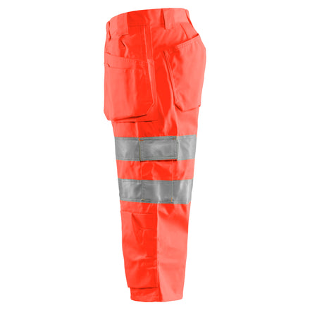 Blaklader 1539 Hi Vis Pirate Shorts Hi Vis Red Left