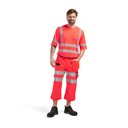 Blaklader 1539 Hi Vis Pirate Shorts Hi Vis Red Model