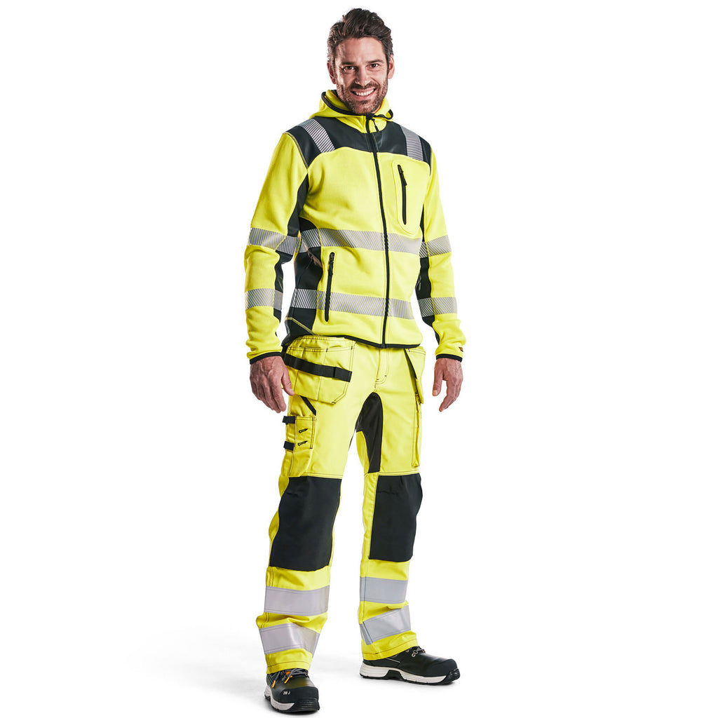 Blaklader 1552 Hi Vis Trousers With Stretch Hi Vis Yellow Black Model