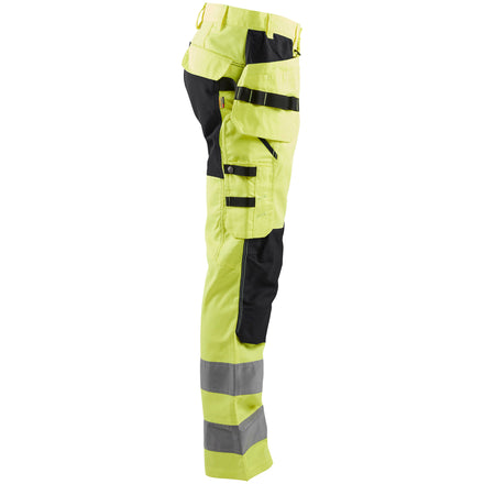 Blaklader 1552 Hi Vis Trousers With Stretch Hi Vis Yellow Black Right