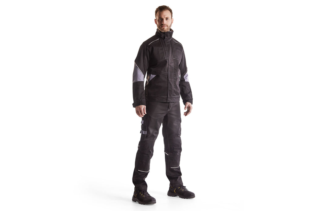 Blaklader 1561 Black/Grey Anti-Flame Trousers