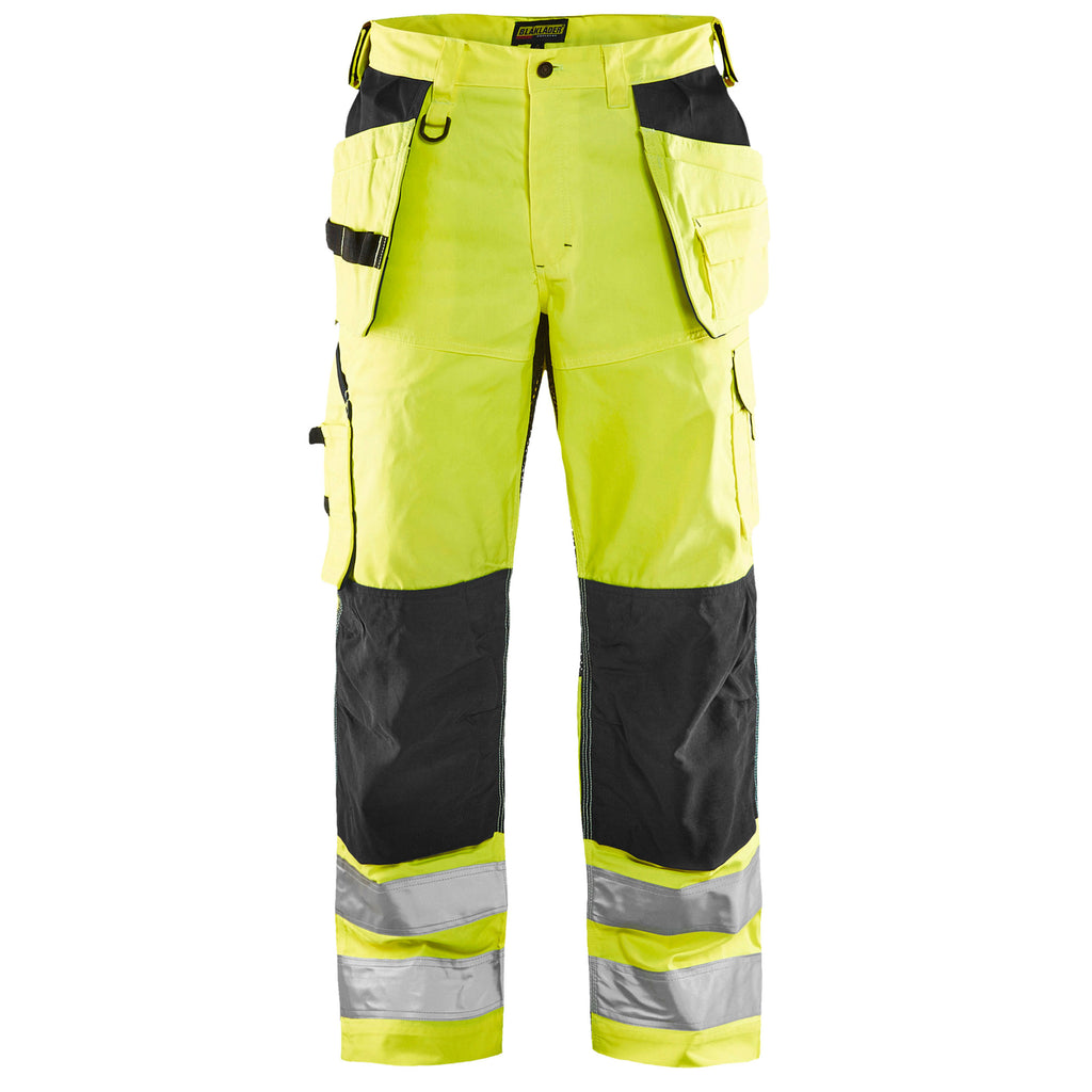 Blaklader 1565 Ventilated Hi Vis Trousers Hi Vis Yellow Black Main