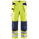 Blaklader 1565 Hi-Vis Yellow/Navy Blue Ventilated Trousers With Holster Pockets