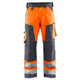 Blaklader 1566 Hi Vis Trousers Without Nail Pockets Hi Vis Orange Grey Main