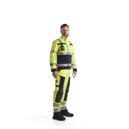 Blaklader 1578 Multinorm Craftsman Trousers Hi Vis Yellow Navy Blue Model
