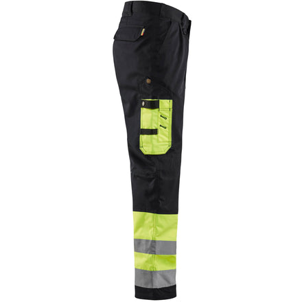 Blaklader 1584 Hi Vis Trousers Hi Vis Yellow Black Right