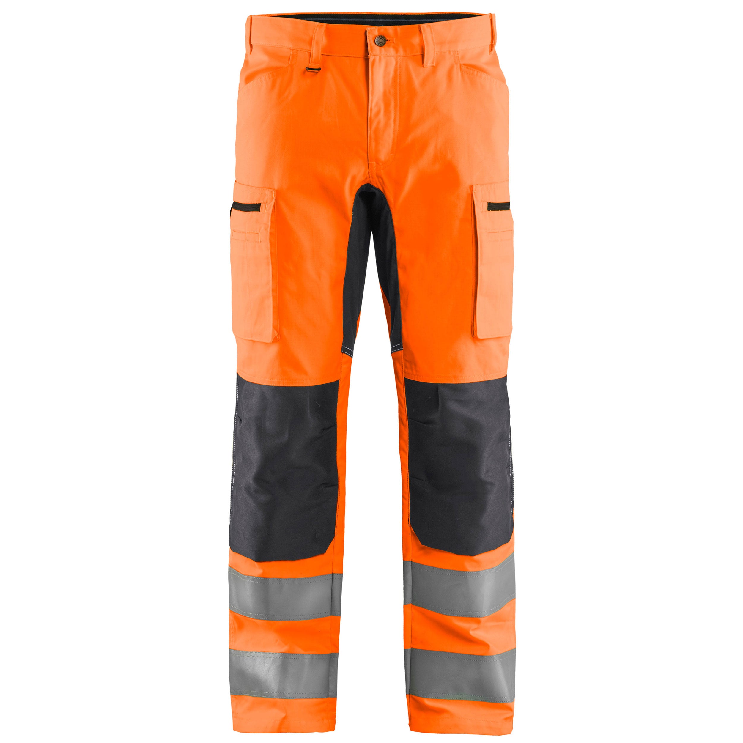 Blaklader 1125 Hi-Vis 4-Way Stretch Kneepad Trousers Black/Red main image 0
