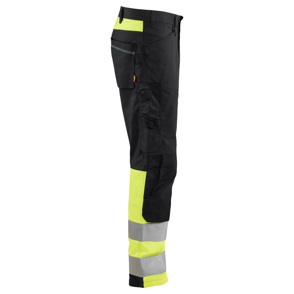 Blaklader 1708 Hi Vis Trouser Black Hi Vis Yellow Right