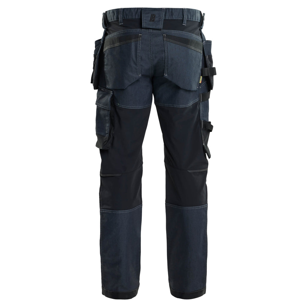 Blaklader 17501141 Craftsman Denim Trousers With Stretch Navy Blue Black Back