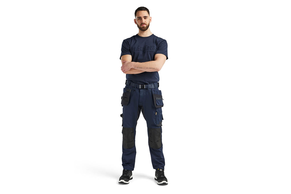 Blaklader 1750 Mid Grey Craftsman Trousers With Stretch