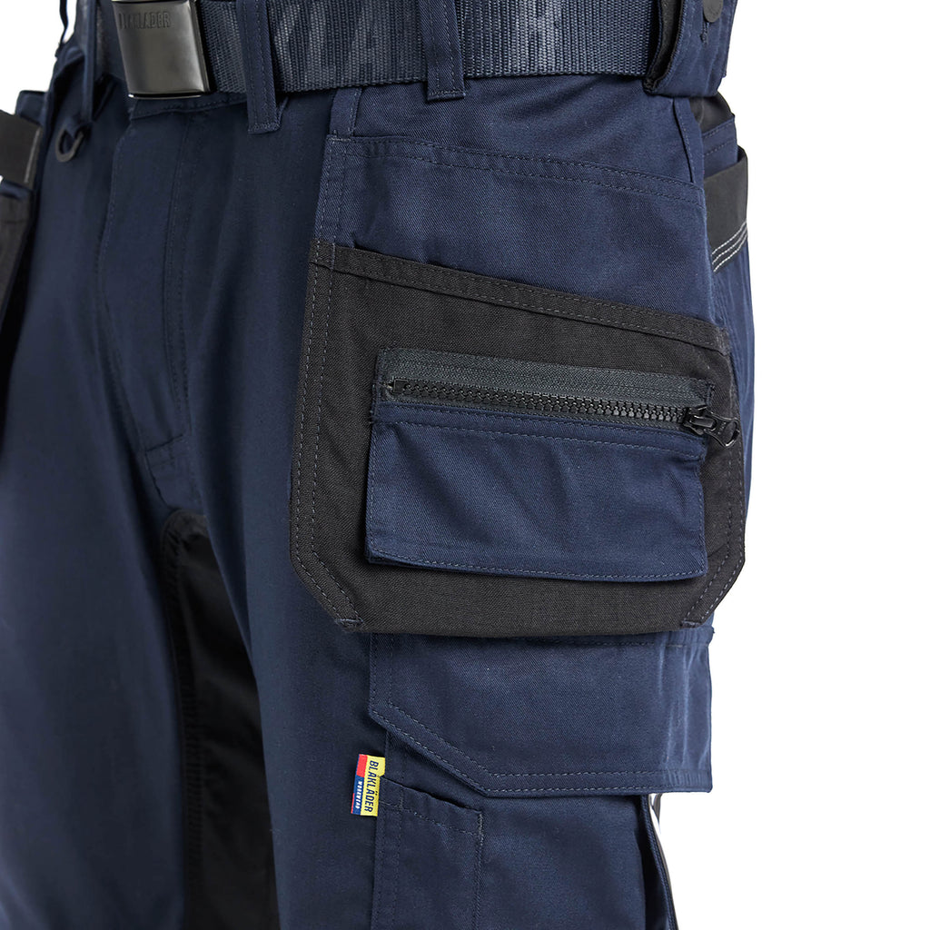 Blaklader 17501832 Craftsman Trousers With Stretch Dark Navy Blue Feature 1