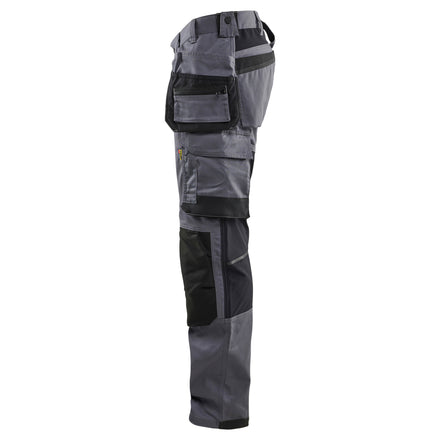 Blaklader 17501832 Craftsman Trousers With Stretch Mid Grey Left